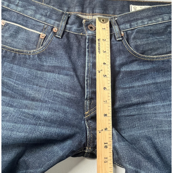 Selvedge Denim Jeans Mens 32X30* Handcrafted Button Fly Dark Wash Whiskered - Picture 12 of 16